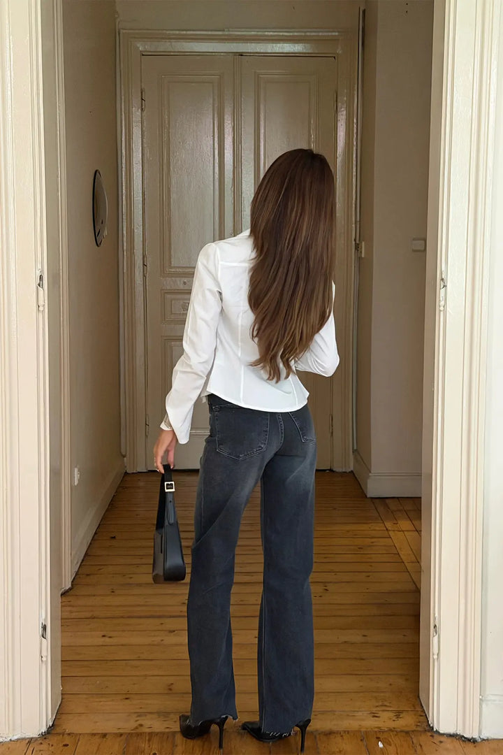 EYY Women Anthracite High-Waisted Jeans - Saronno