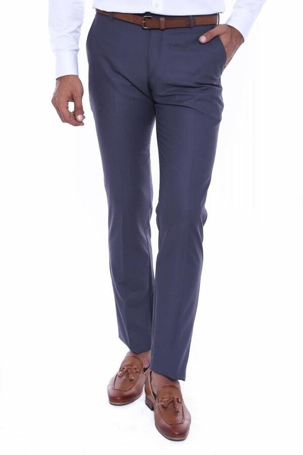 WSS Anthracite Slim Fit Plain Men Pants  - Kardítsa