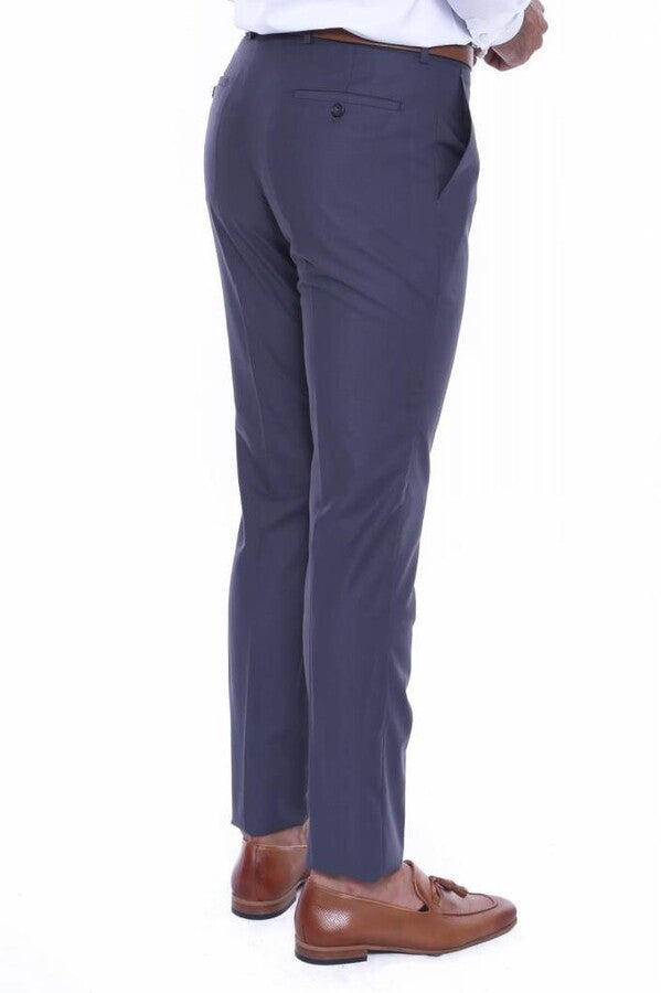 WSS Anthracite Slim Fit Plain Men Pants  - Kardítsa