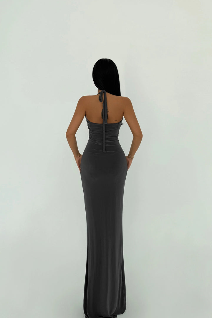 EYY Women Antrasit Pencere Detaylı Elbise - Greenville