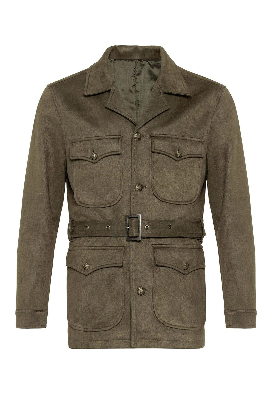 ANT Men's Slim Fit Belted Suede Coat - Hoofddorp