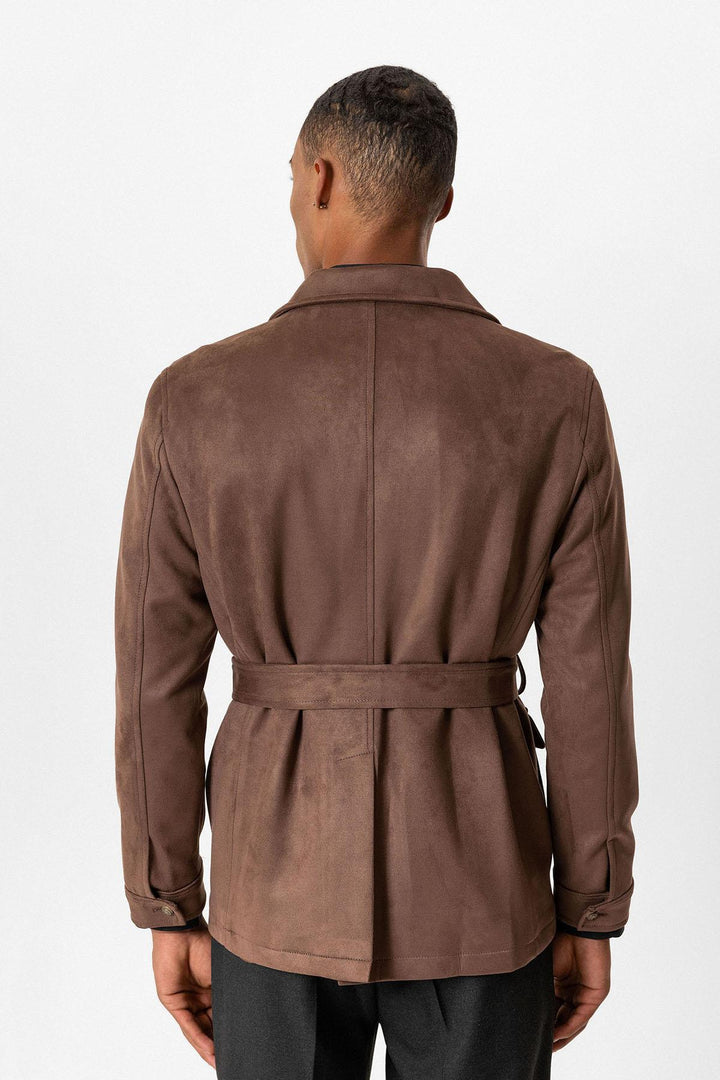 ANT Men's Slim Fit Belted Suede Coat - Herzogenrath