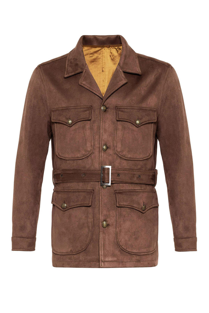 ANT Men's Slim Fit Belted Suede Coat - Herzogenrath