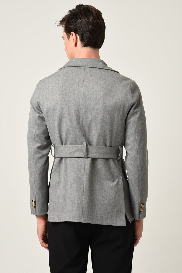 ANT Men's Jacket Collar Belted Seasonal Coat - Dormagen
