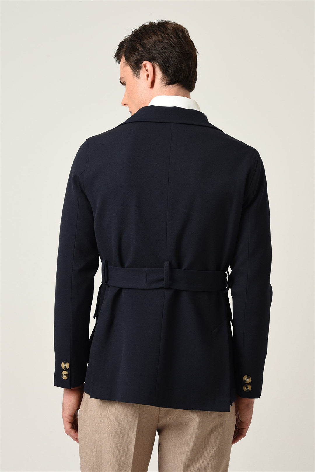 ANT Men's Jacket Collar Belted Seasonal Coat - Farnborough