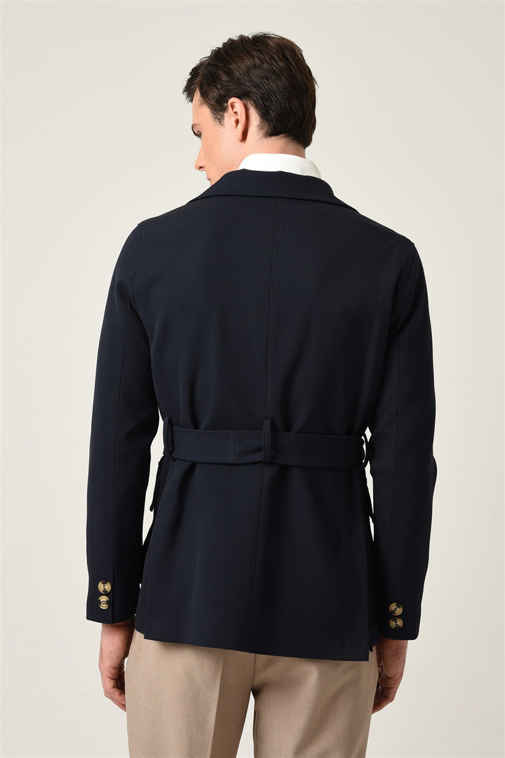 ANT Men's Jacket Collar Belted Seasonal Coat - Farnborough