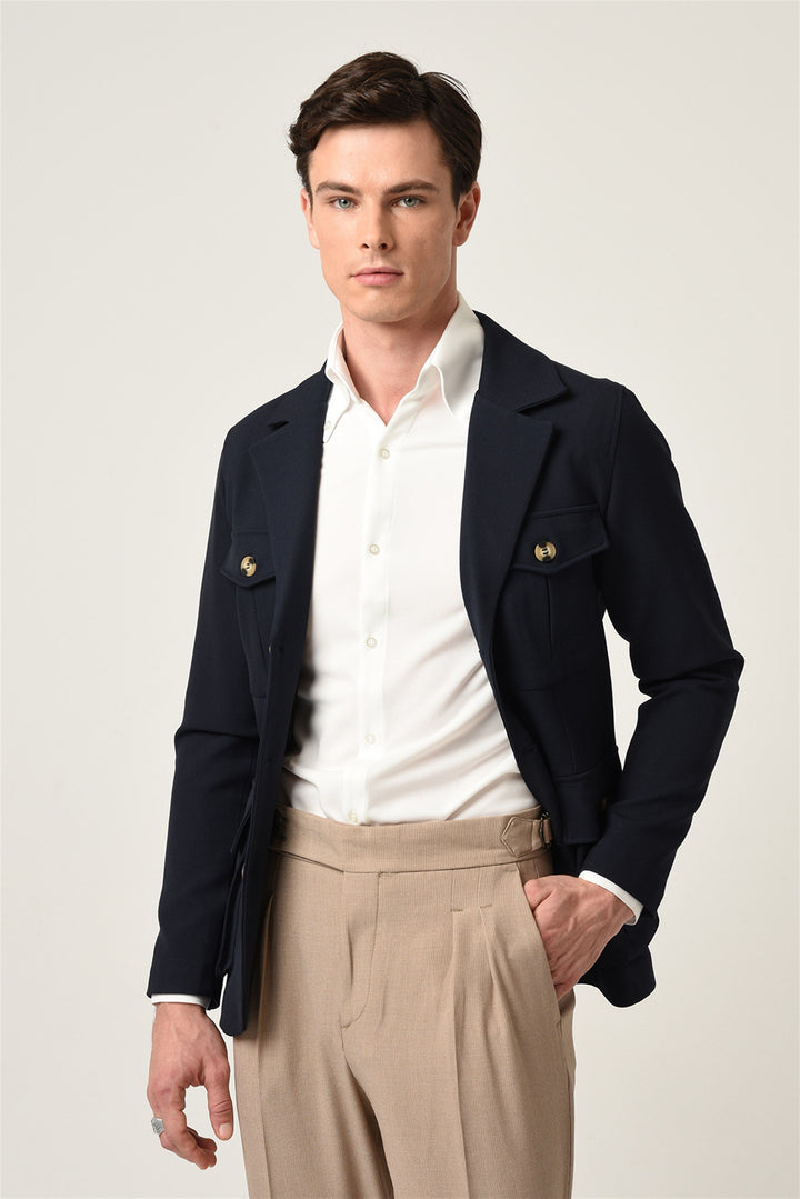 ANT Men's Jacket Collar Belted Seasonal Coat - Farnborough
