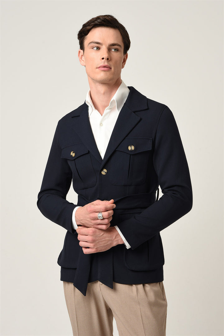 ANT Men's Jacket Collar Belted Seasonal Coat - Farnborough