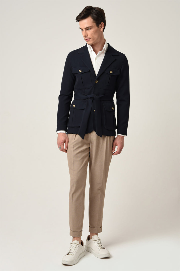 ANT Men's Jacket Collar Belted Seasonal Coat - Farnborough