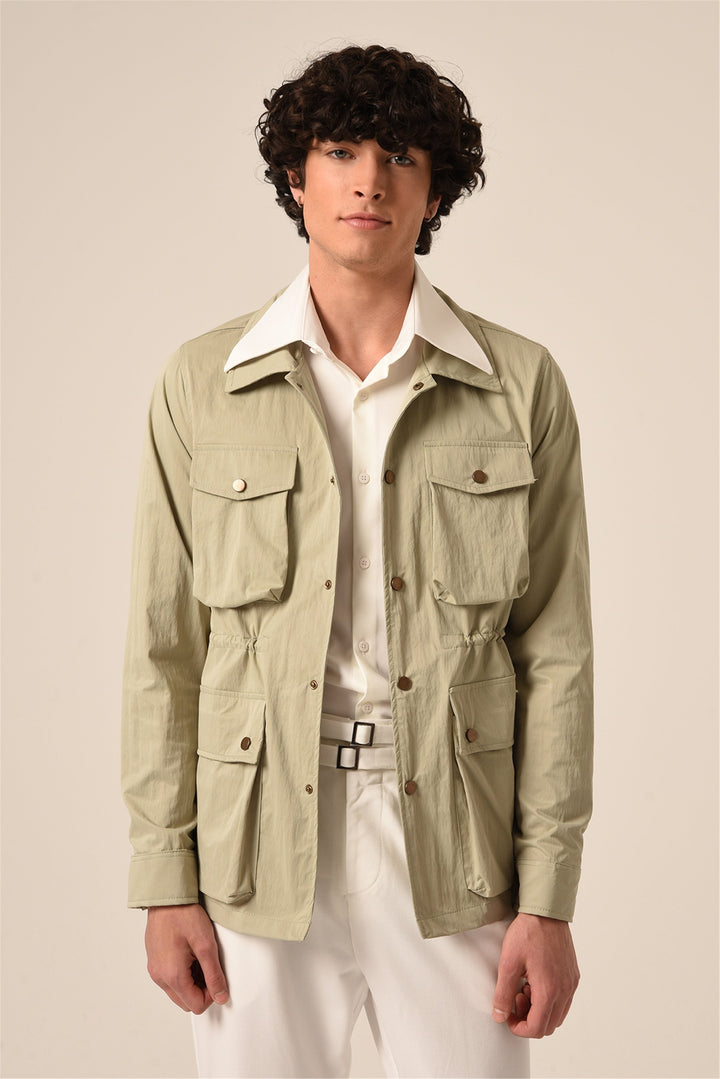 ANT Men's Waist Elastic Detailed Spring Jacket - Eboli