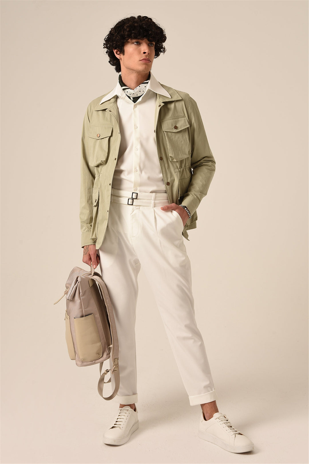 ANT Men's Waist Elastic Detailed Spring Jacket - Eboli