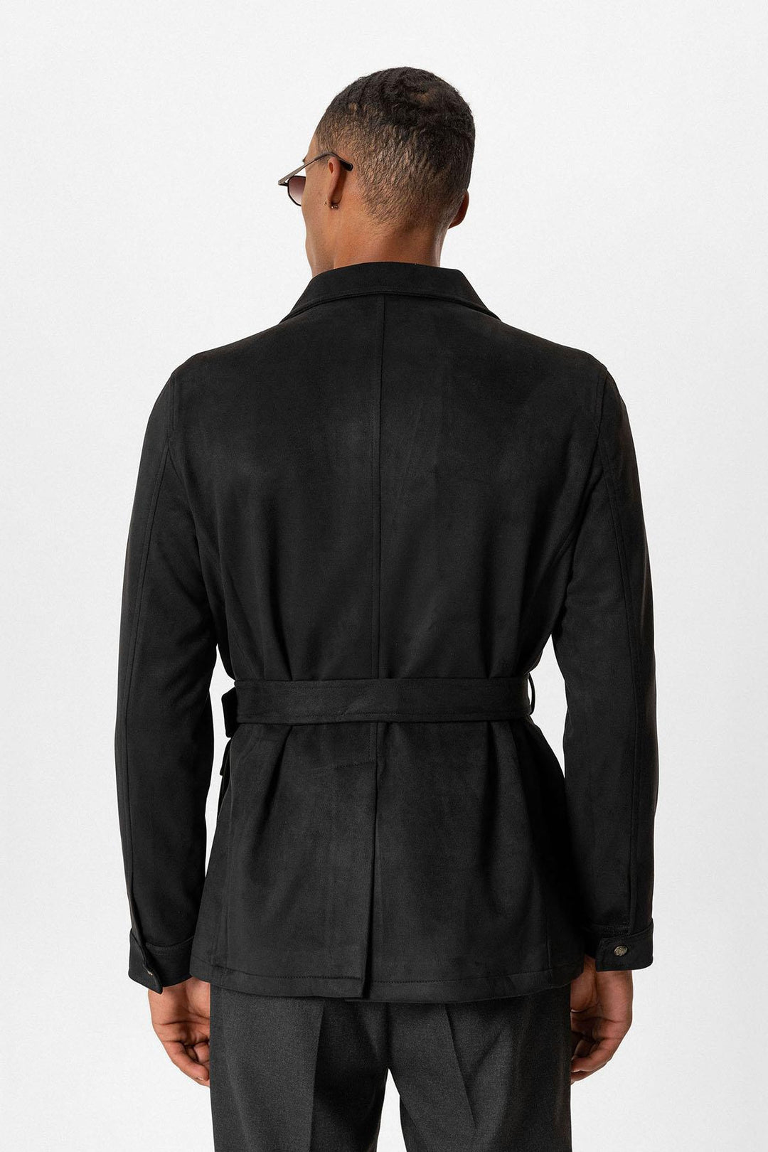 ANT Men's Slim Fit Belted Suede Coat - Windsor