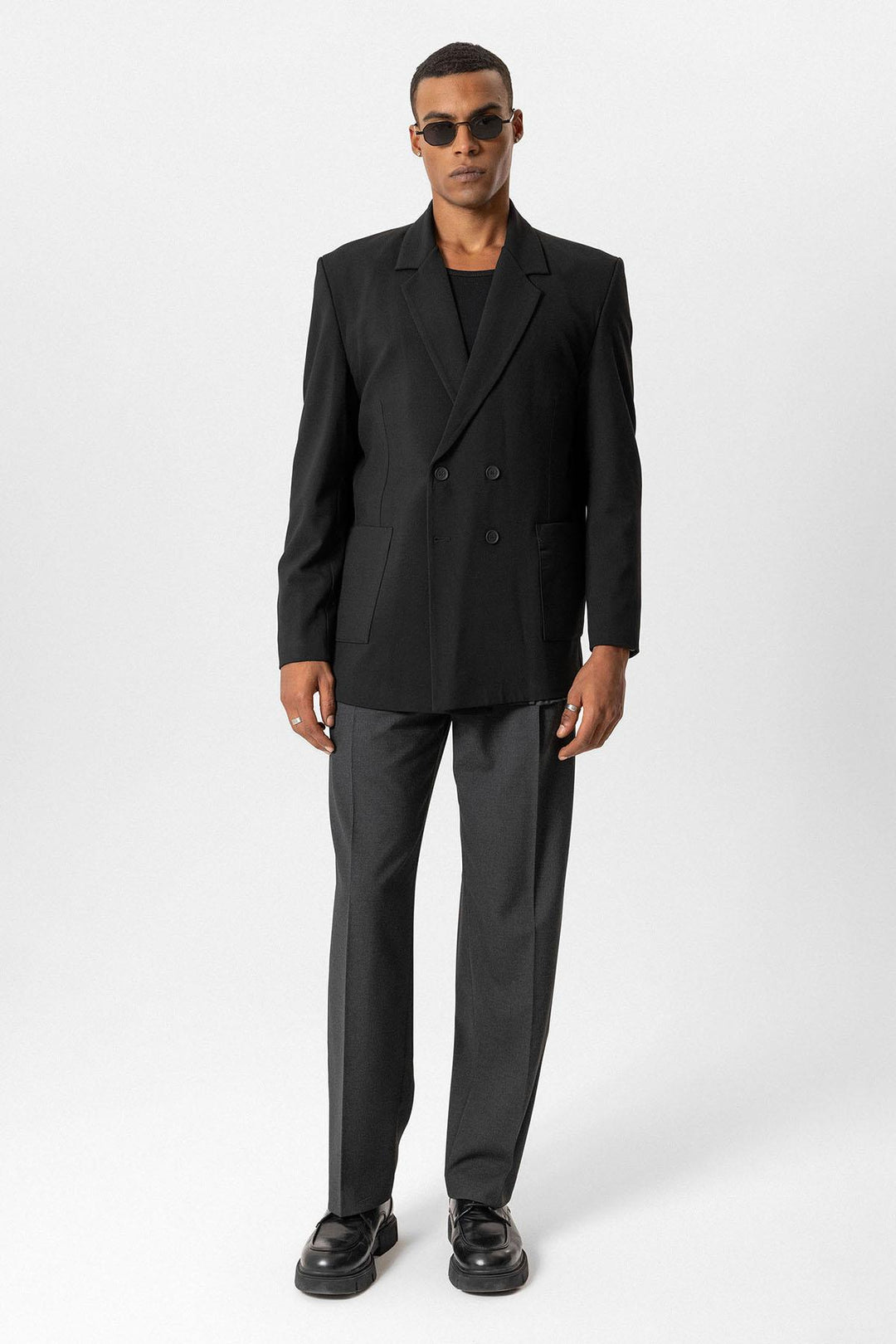 ANT Double Breasted Men's Blazer Jacket with Bag Pocket - Toronto