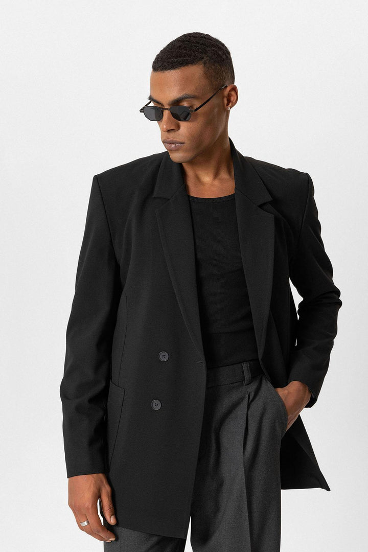ANT Double Breasted Men's Blazer Jacket with Bag Pocket - Toronto