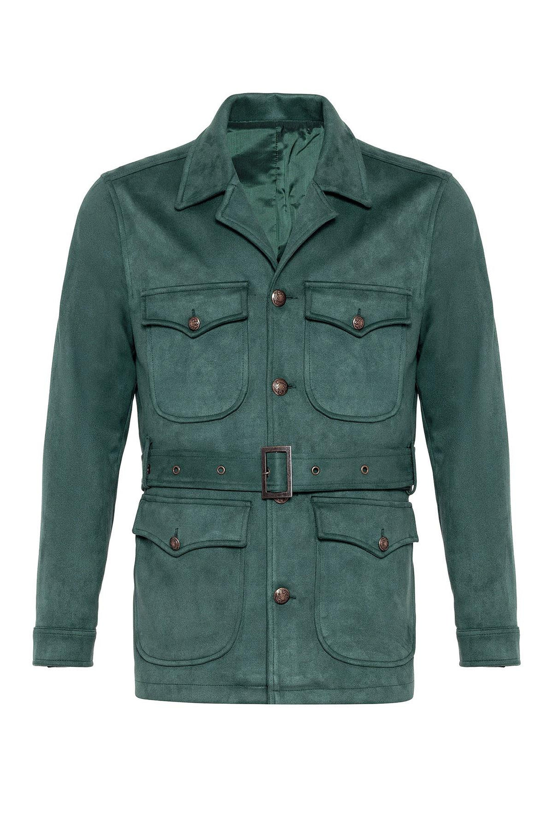 ANT Men's Slim Fit Belted Suede Coat - Playa del Carmen