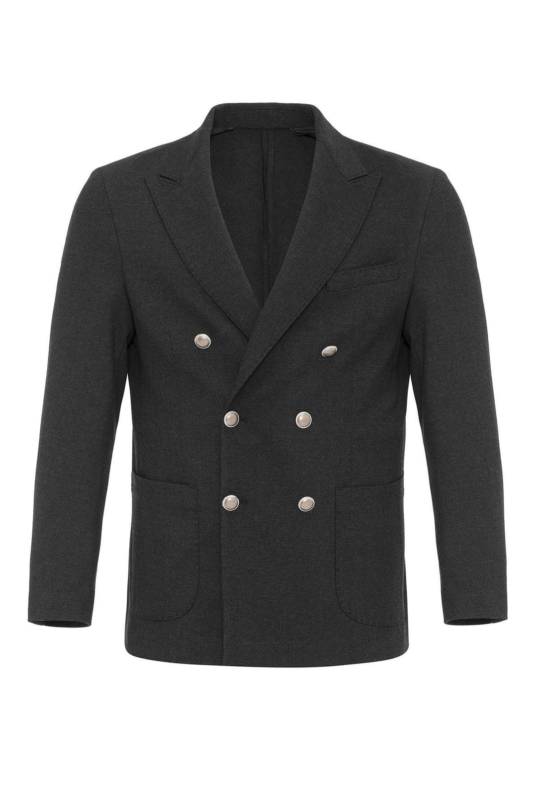 ANT Antioch Anthracite Unlined Double Breasted Men's Blazer Jacket - Meridian