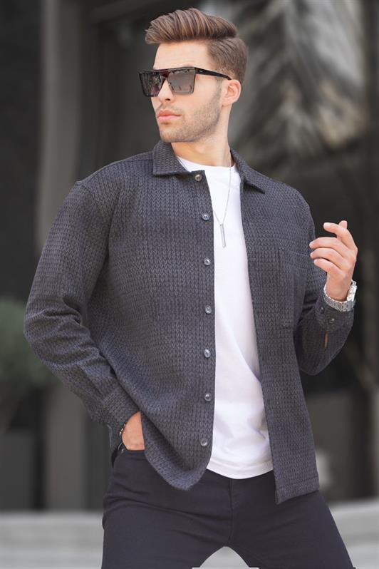 MDX Charcoal Patterned Men's Lumberjack Shirt 6711 - Guamúchil