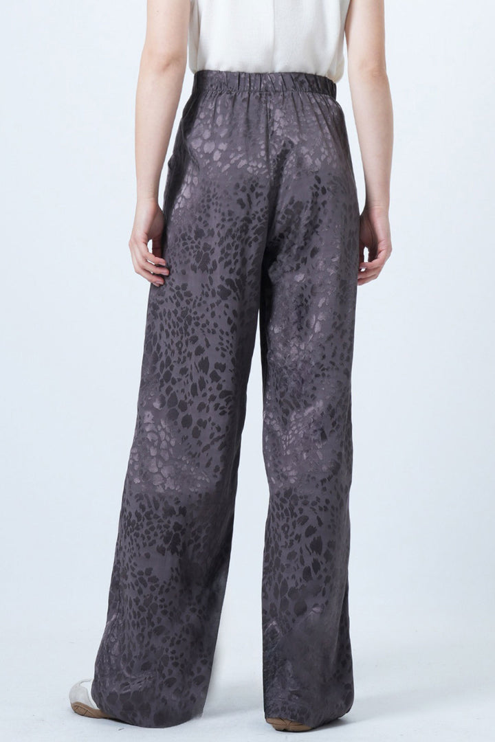 Anthracite Patterned Zipper Closure Double Pocket Palazzo Pants BCHCA-251233 - Oildale