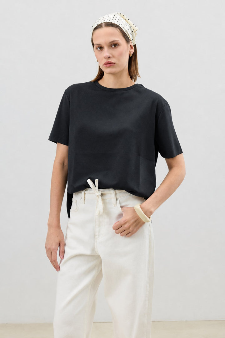 ANT Antioch Antrasit Dökümlü Kadın T-Shirt - Beverly