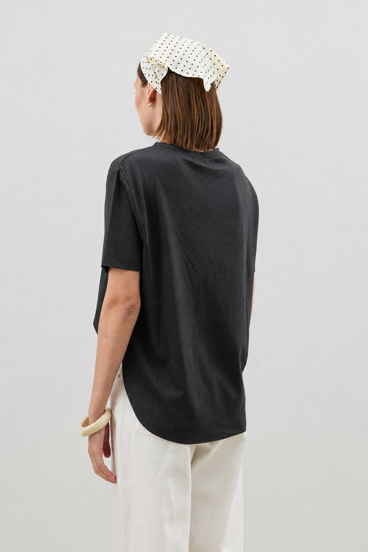 ANT Antioch Antrasit Dökümlü Kadın T-Shirt - Beverly