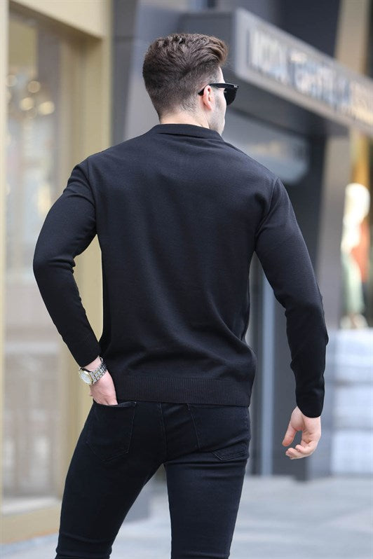 MDX Anthracite Sweater with Zipper Detail 5606 - Deerfield Beach