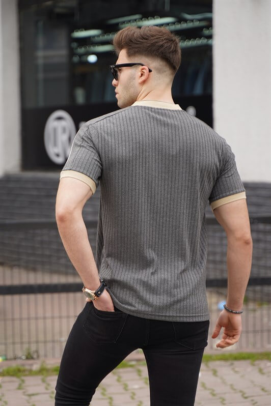 MDX Anthracite Zip Neck Men's Jersey T-shirt - Timberwood Park