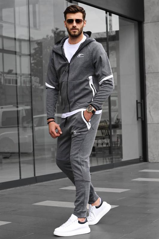 MDX Charcoal Zippered Hooded Men's Tracksuit 6393 - St. Louis