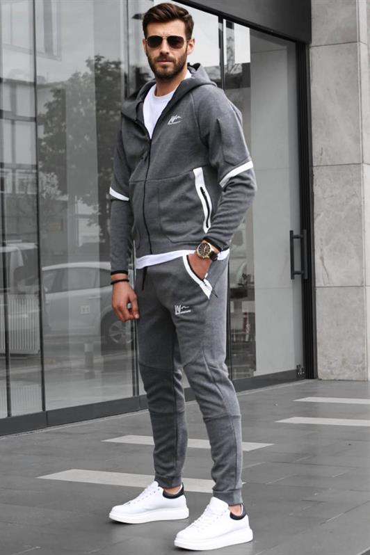 MDX Charcoal Zippered Hooded Men's Tracksuit 6393 - St. Louis