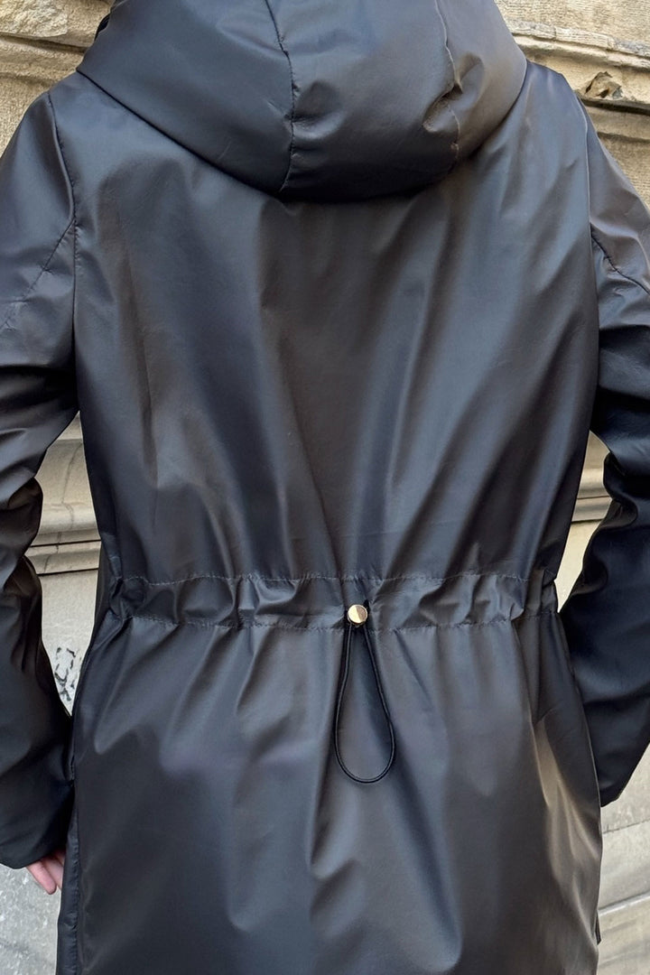 Anthracite Wide Pocket Hooded Long Coat BCVL-254205 - Tallinn