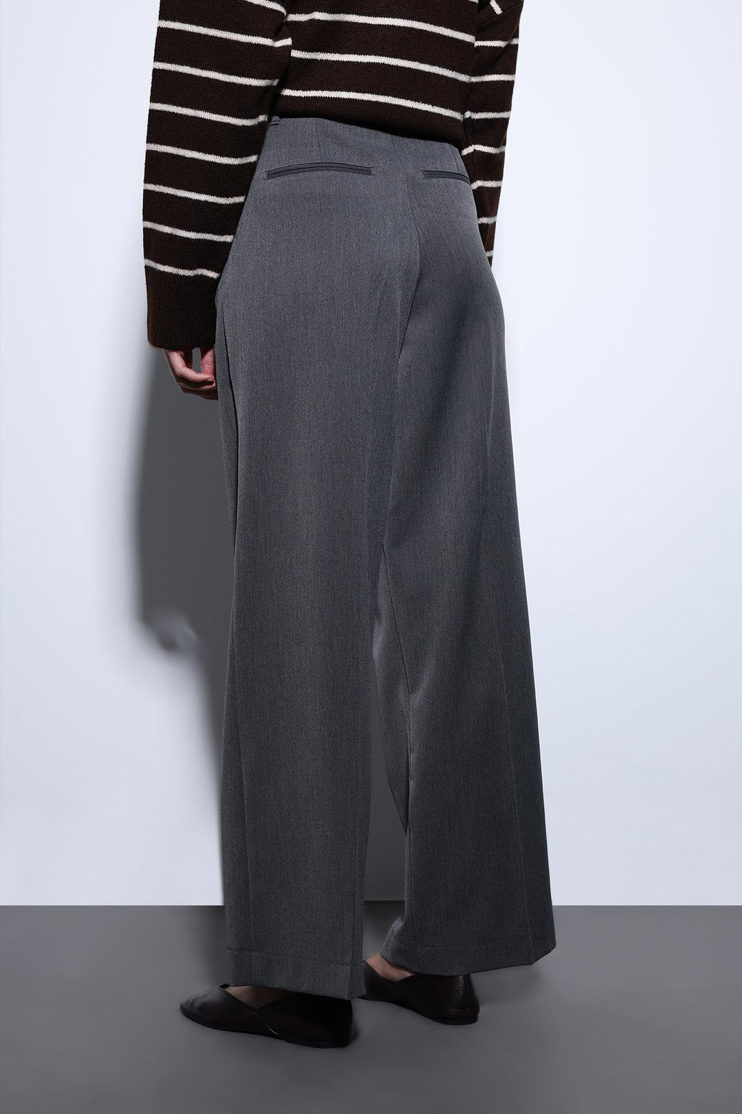 ANT Antioch Anthracite Wide Leg Women's Trousers - Evans