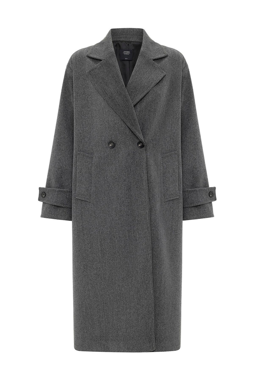 ANT Antioch Anthracite Women's Soft Textured Oversized Wrap Coat - Strasbourg