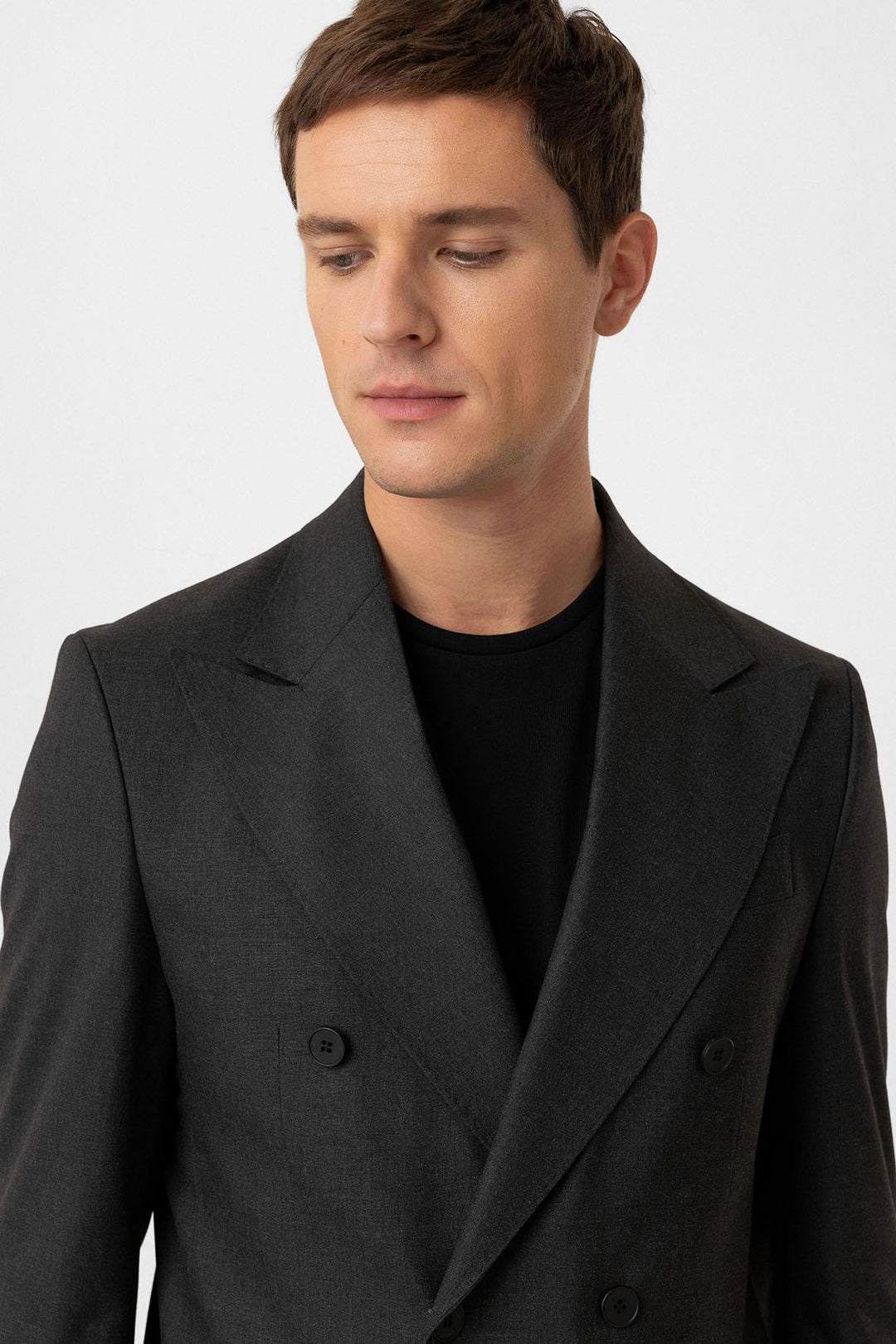 ANT Antioch Anthracite Cross-Closure Italian Cut Men's Suit - Brive-la-Gaillarde