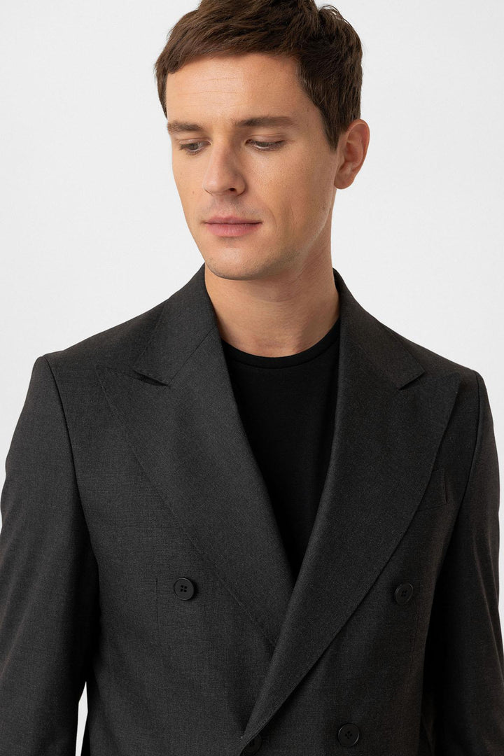 ANT Antioch Anthracite Cross-Closure Italian Cut Men's Suit - Brive-la-Gaillarde