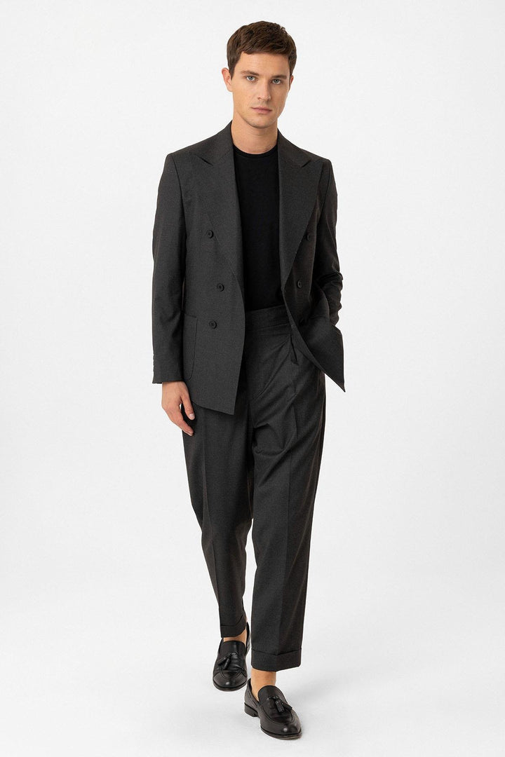 ANT Antioch Anthracite Cross-Closure Italian Cut Men's Suit - Brive-la-Gaillarde