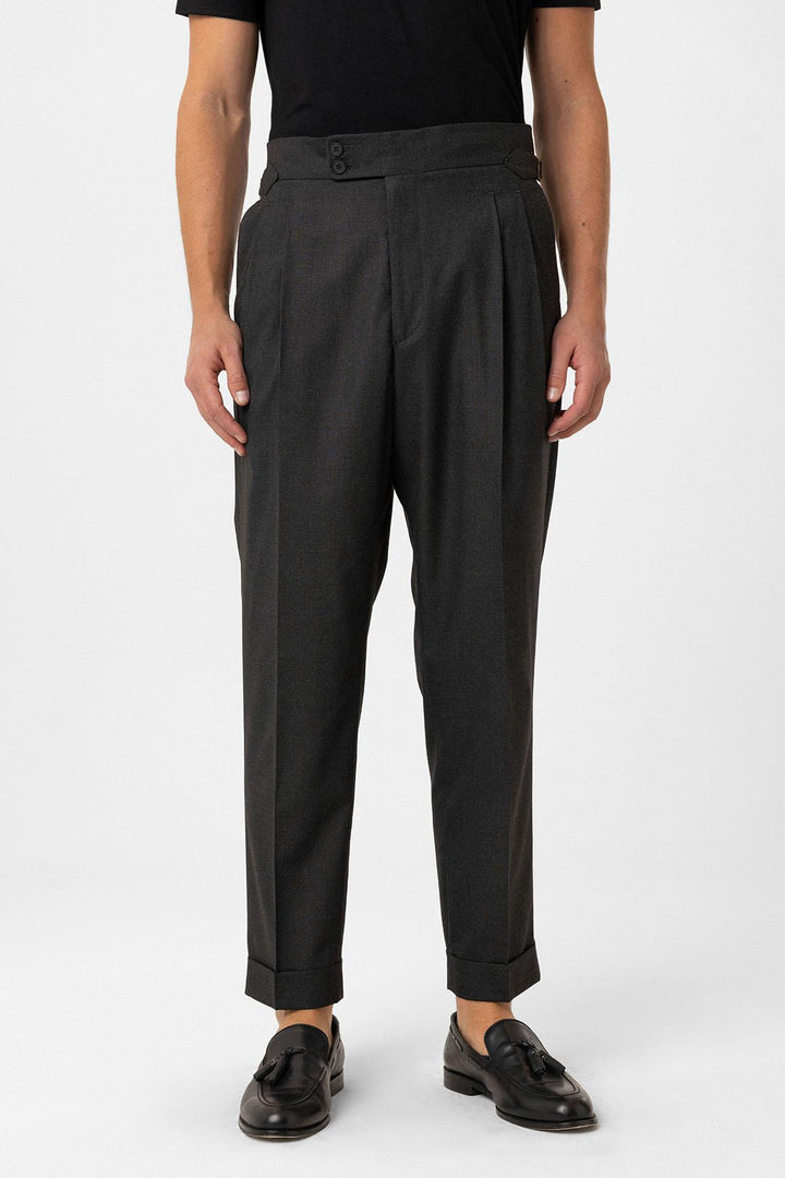 ANT Antioch Anthracite Cross-Closure Italian Cut Men's Suit - Brive-la-Gaillarde