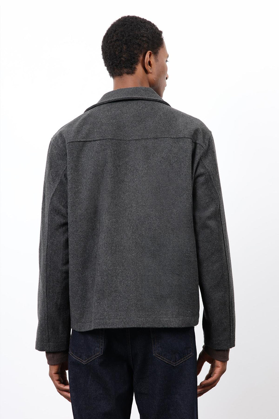 ANT Antioch Anthracite Double-Breasted Short Men's Coat - Apple Valley