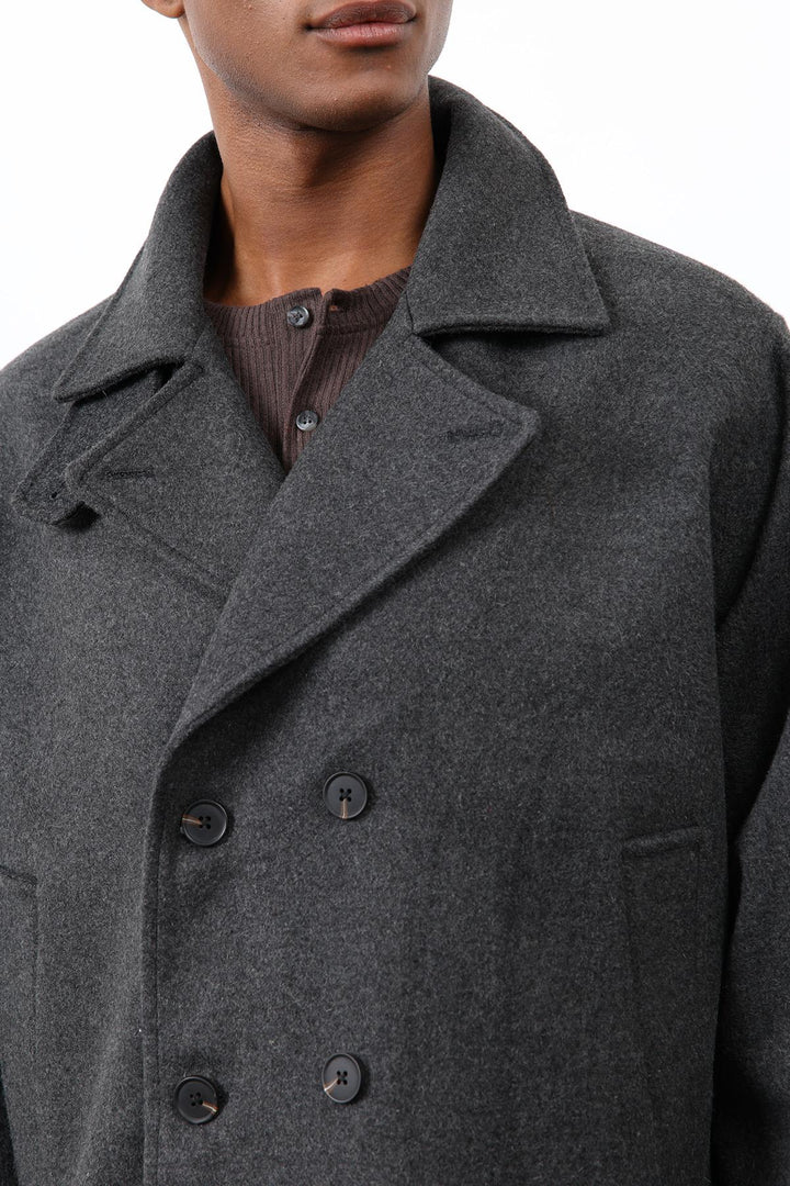 ANT Antioch Anthracite Double-Breasted Short Men's Coat - Apple Valley
