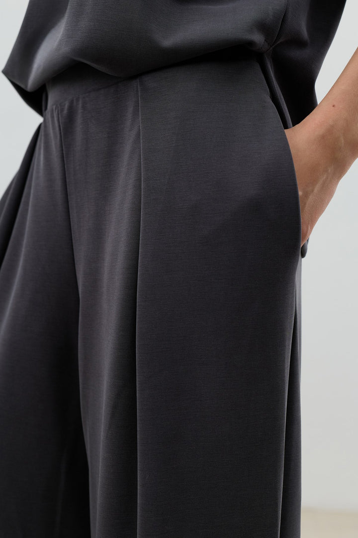 ANT Antioch Antrasit Modal Karışımlı T-Shirt Pantolon Kadın Takım - La Habra