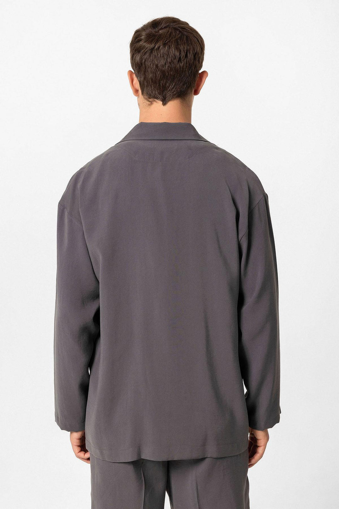 ANT Antioch Anthracite Oversize Unlined Men's Blazer Jacket - Trento