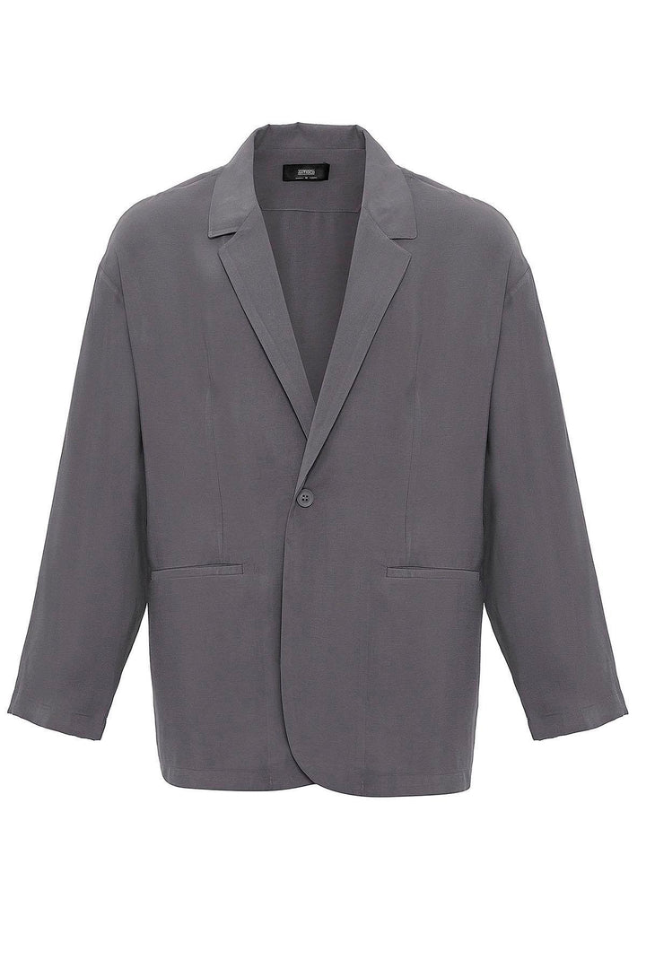 ANT Antioch Anthracite Oversize Unlined Men's Blazer Jacket - Trento