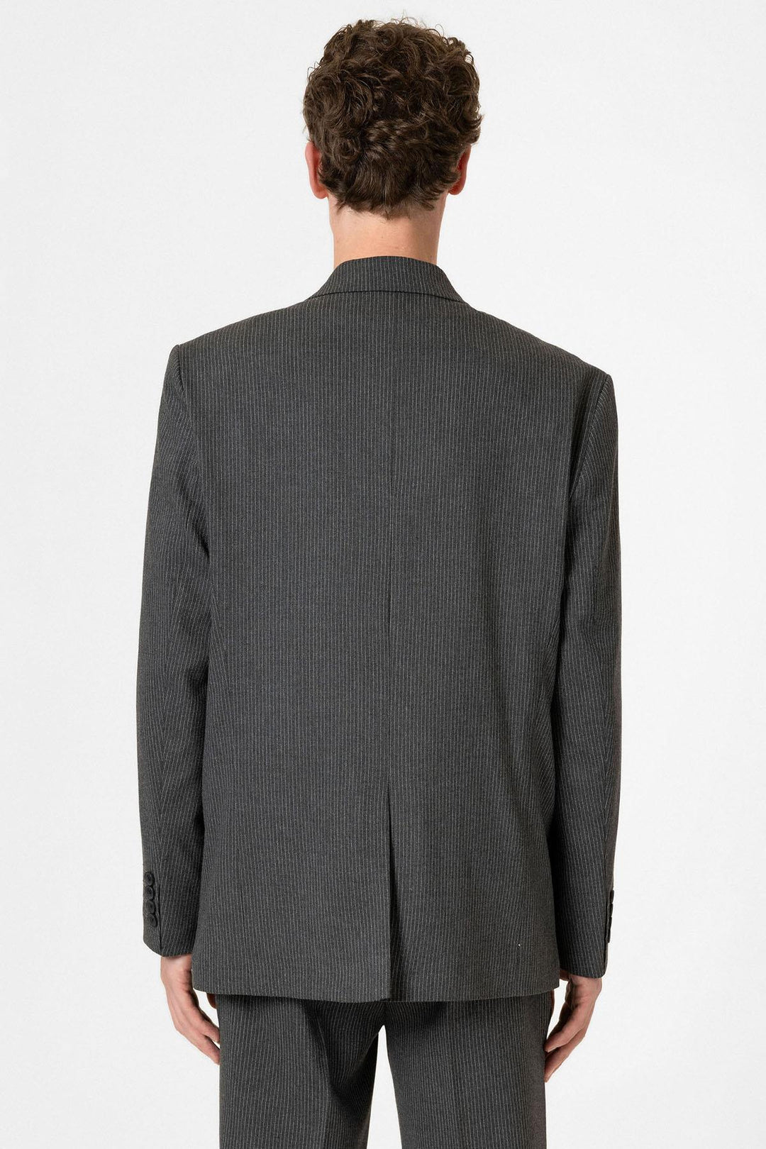 ANT Antioch Anthracite Comfortable Pinstriped Men's Blazer Jacket - Auburn