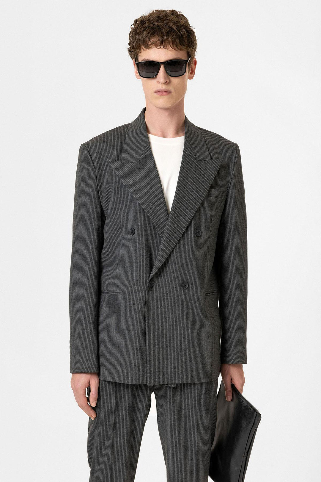ANT Antioch Anthracite Comfortable Pinstriped Men's Blazer Jacket - Auburn