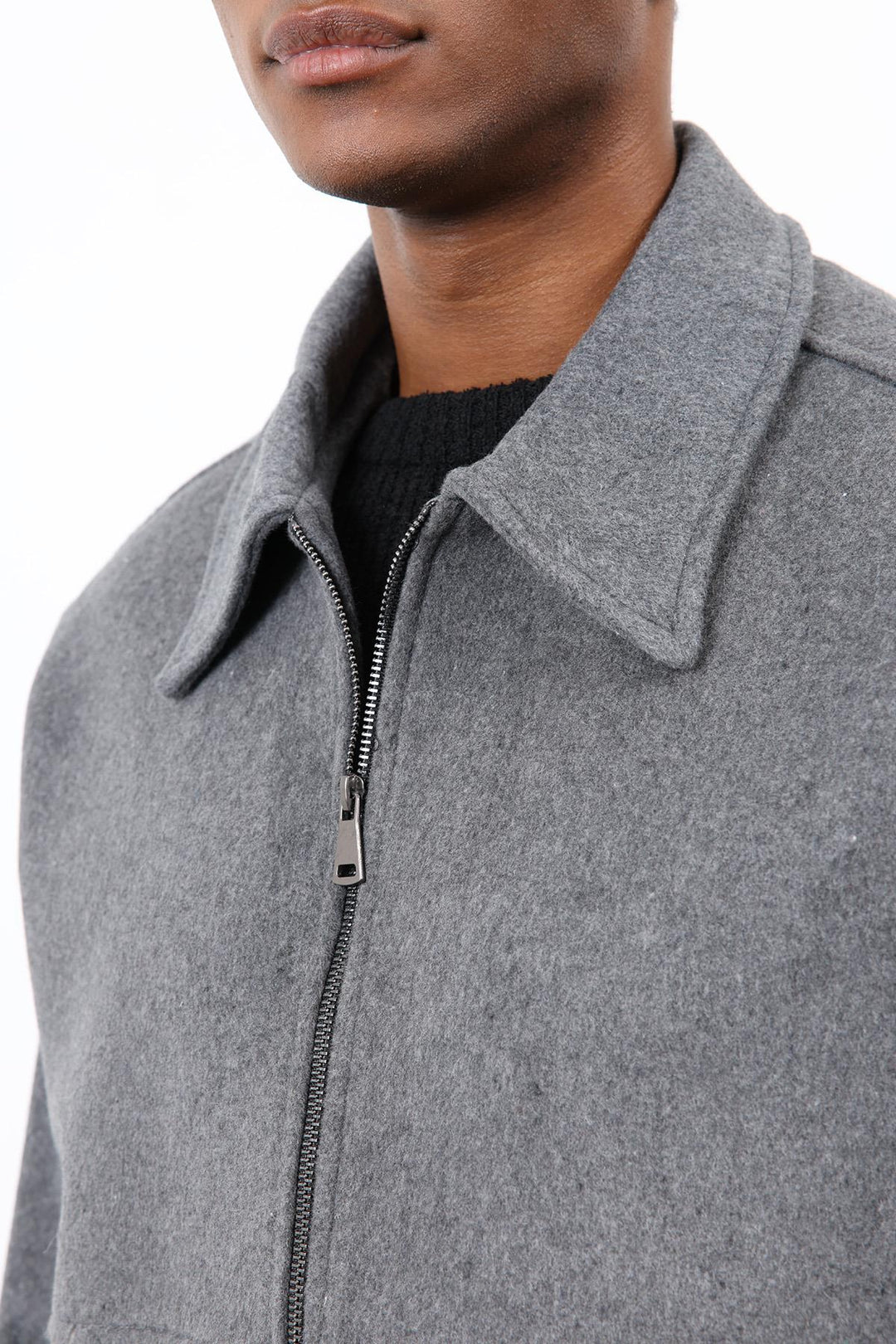 ANT Antioch Anthracite Regular Fit Textured Men's Coat - Soest