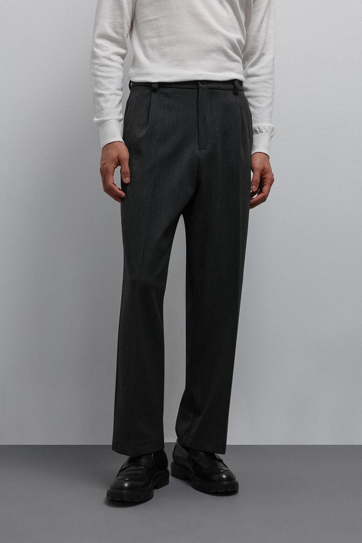 ANT Antioch Antrasit Relax Fit Baggy Pilili Erkek Pantolon - Alameda