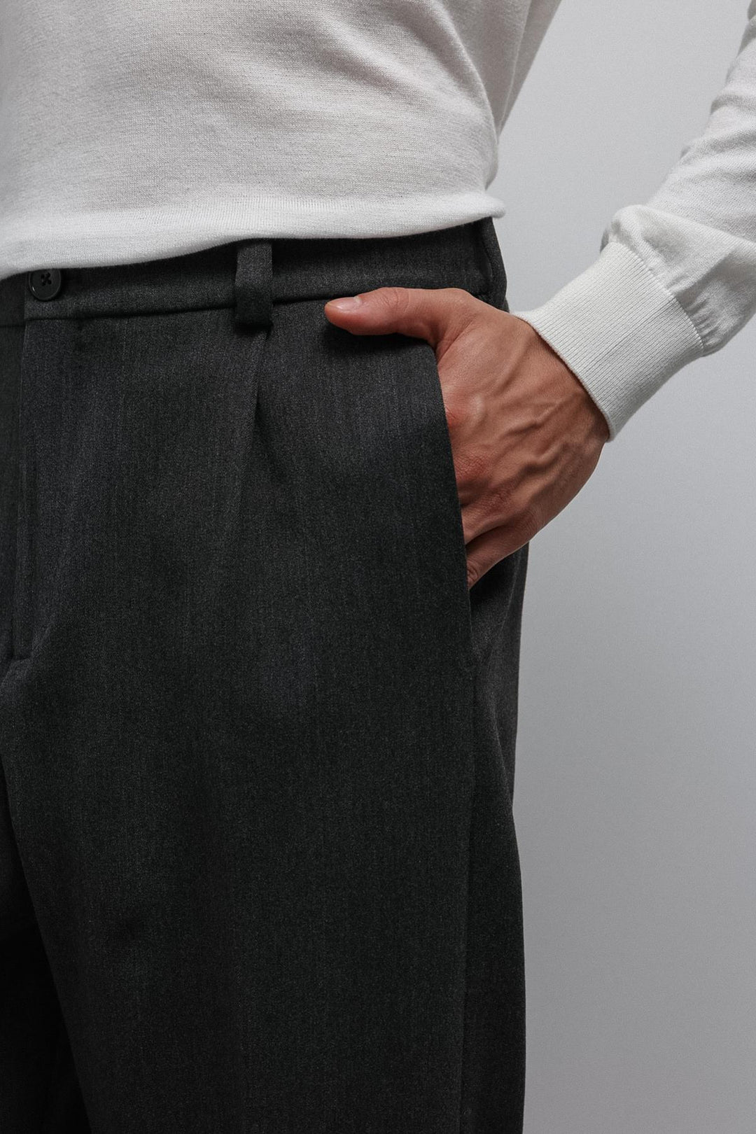 ANT Antioch Antrasit Relax Fit Baggy Pilili Erkek Pantolon - Alameda