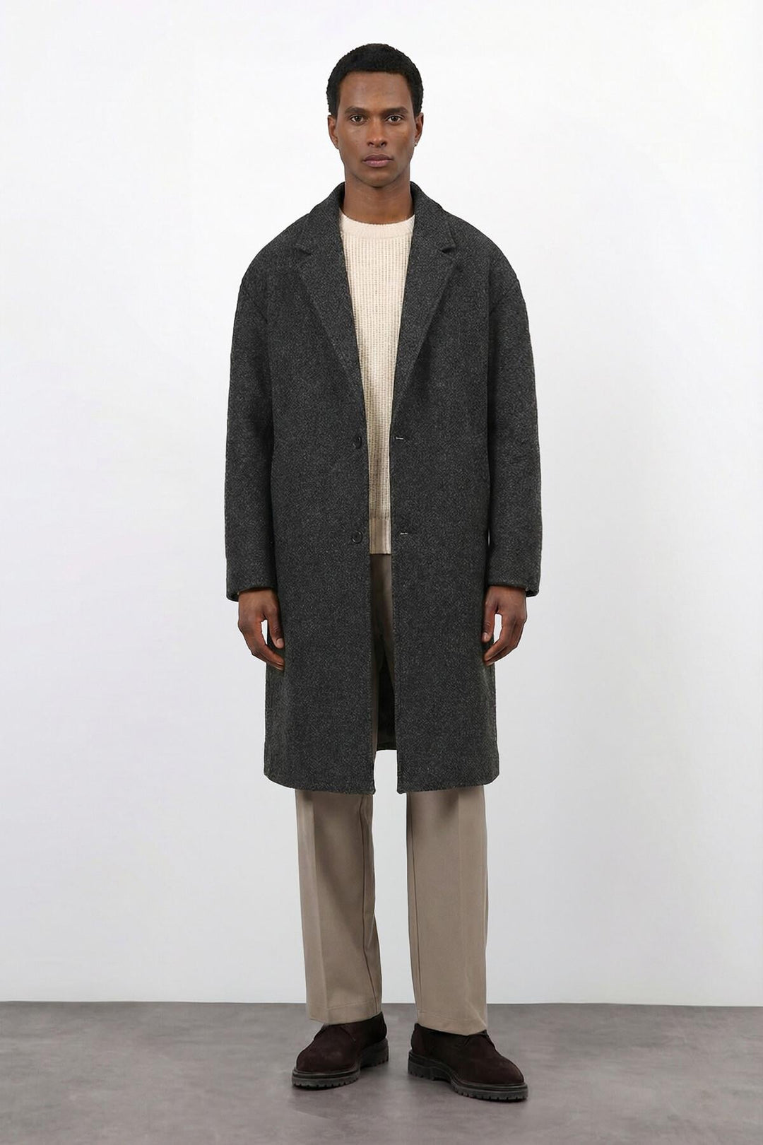 ANT Antioch Anthracite Relax Fit Men's Coat - Hickory