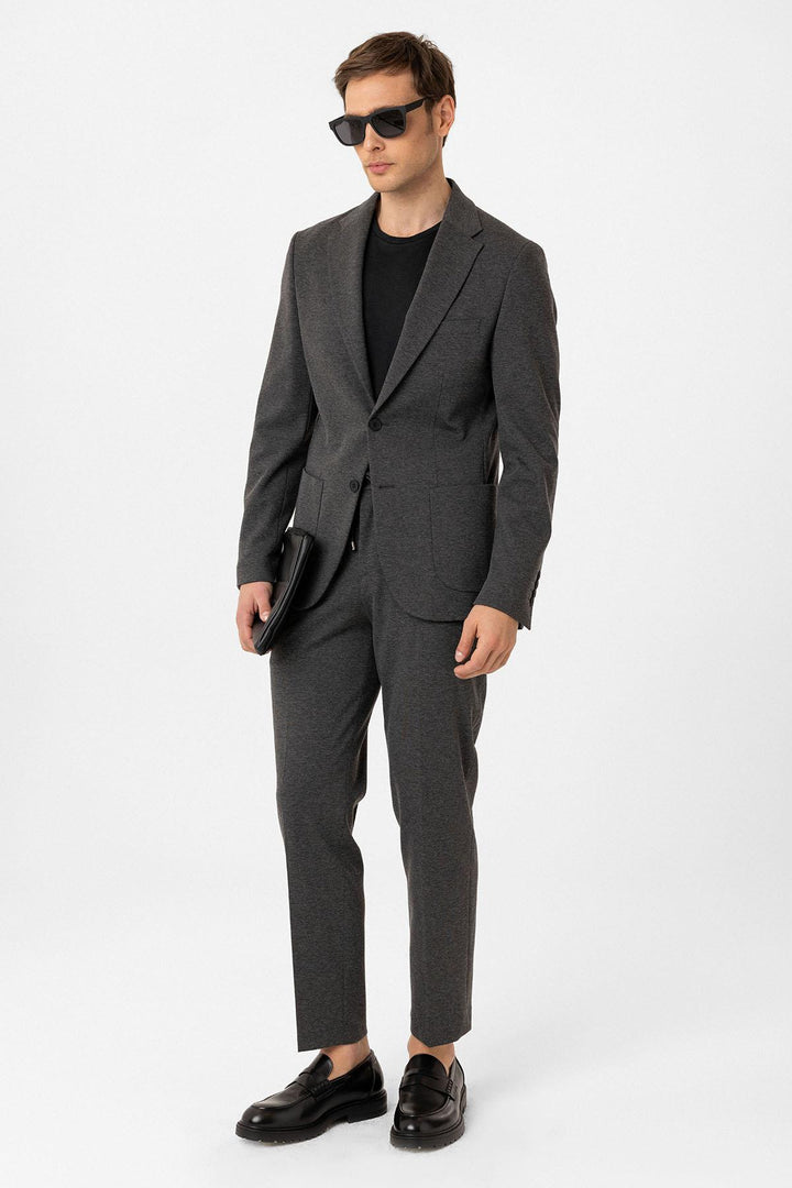 ANT Antioch Anthracite Slim Fit Comfort Men's Suit - Kalamáta