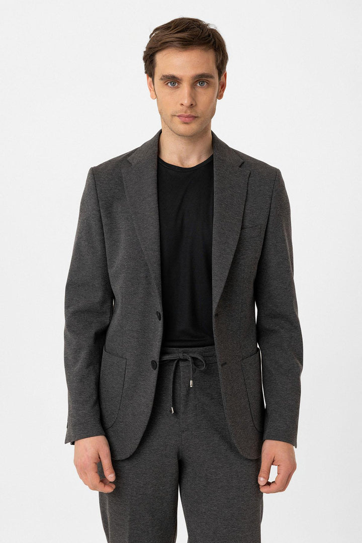 ANT Antioch Anthracite Slim Fit Comfort Men's Suit - Kalamáta