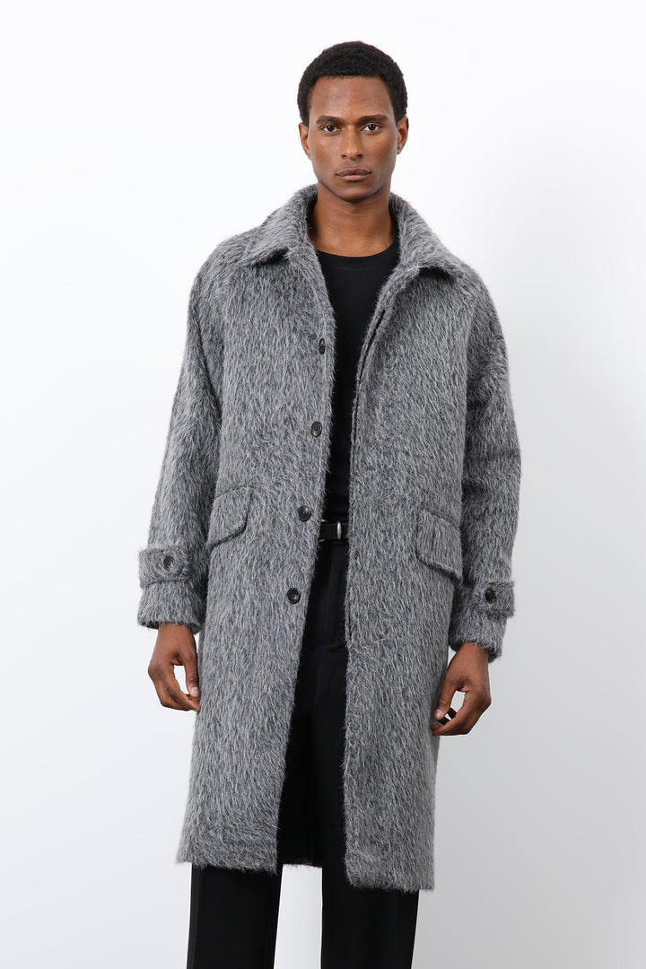 ANT Antioch Anthracite Faux Fur Men's Coat - Lower Paxton