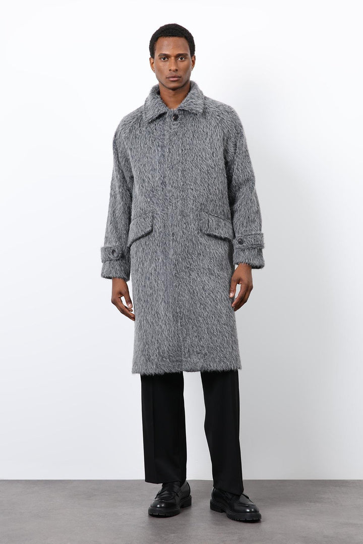 ANT Antioch Anthracite Faux Fur Men's Coat - Lower Paxton